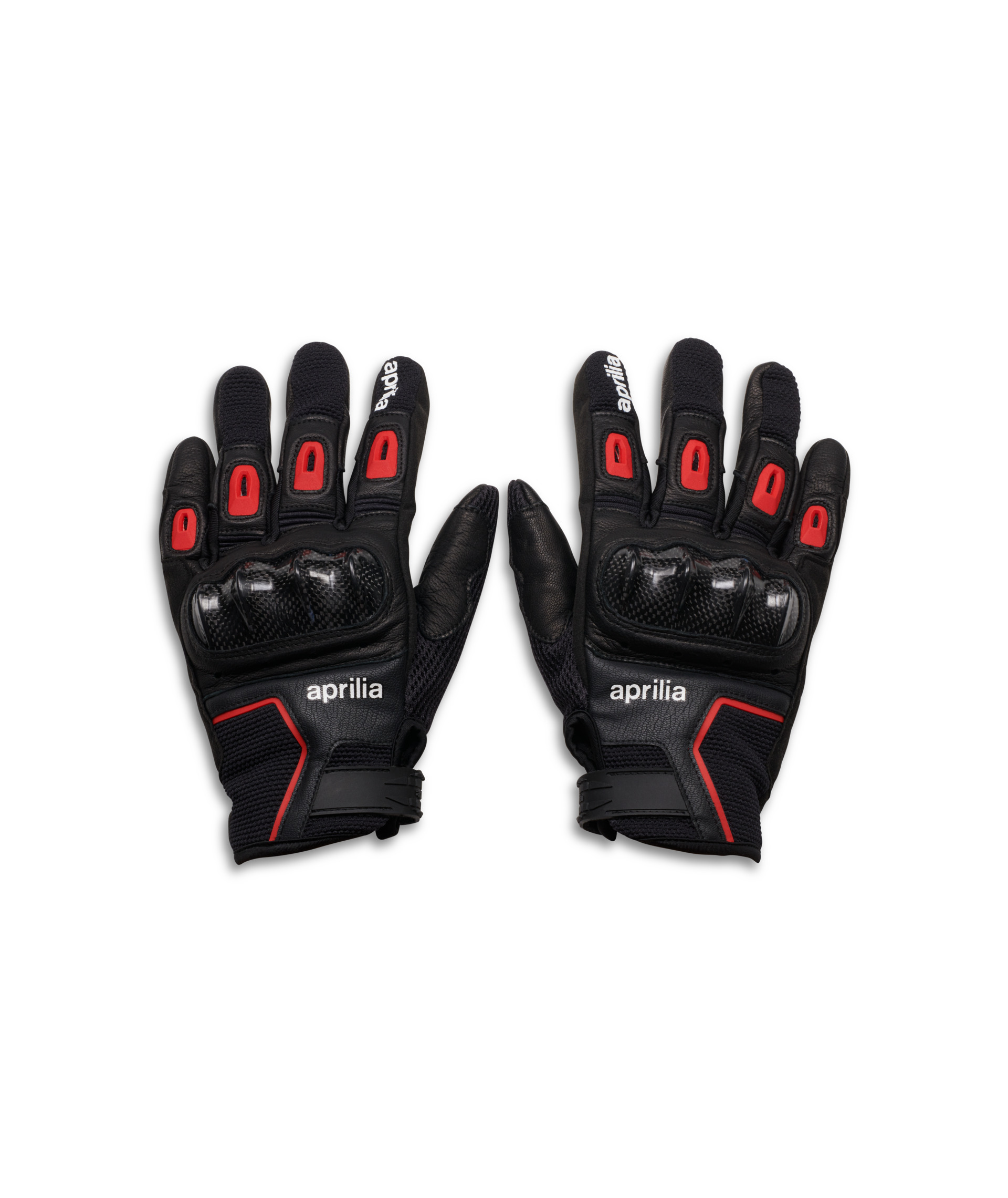 Guantes Aprilia hombre negro rojo