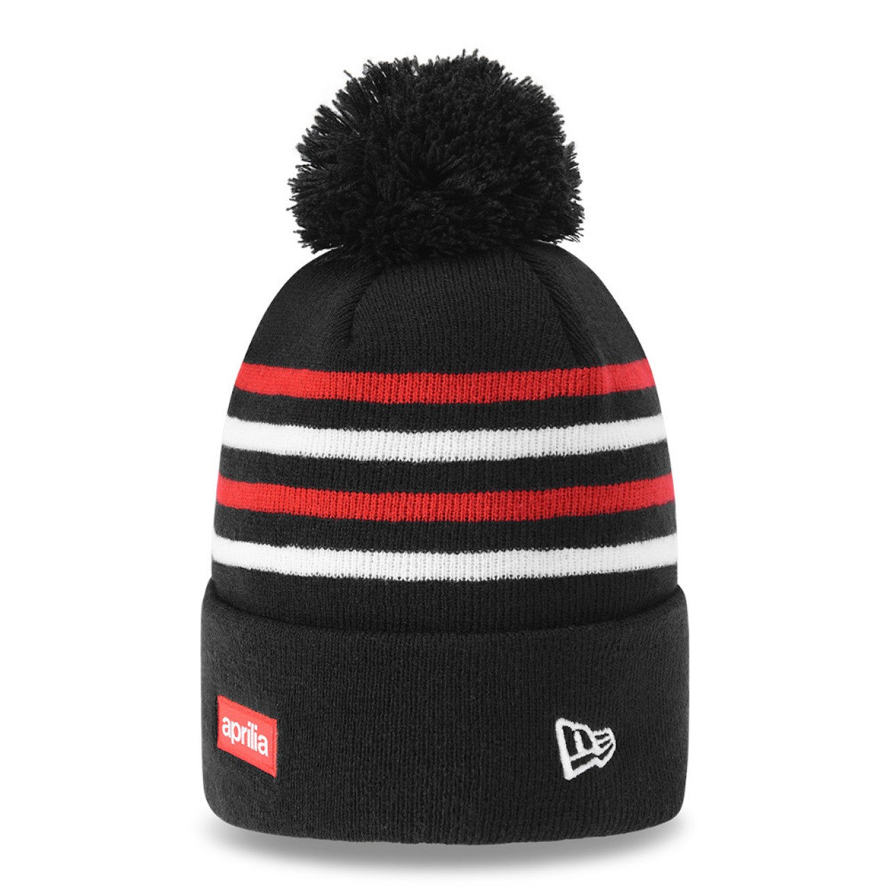 Gorra de punto Aprilia NEW ERA negra, roja y blanca