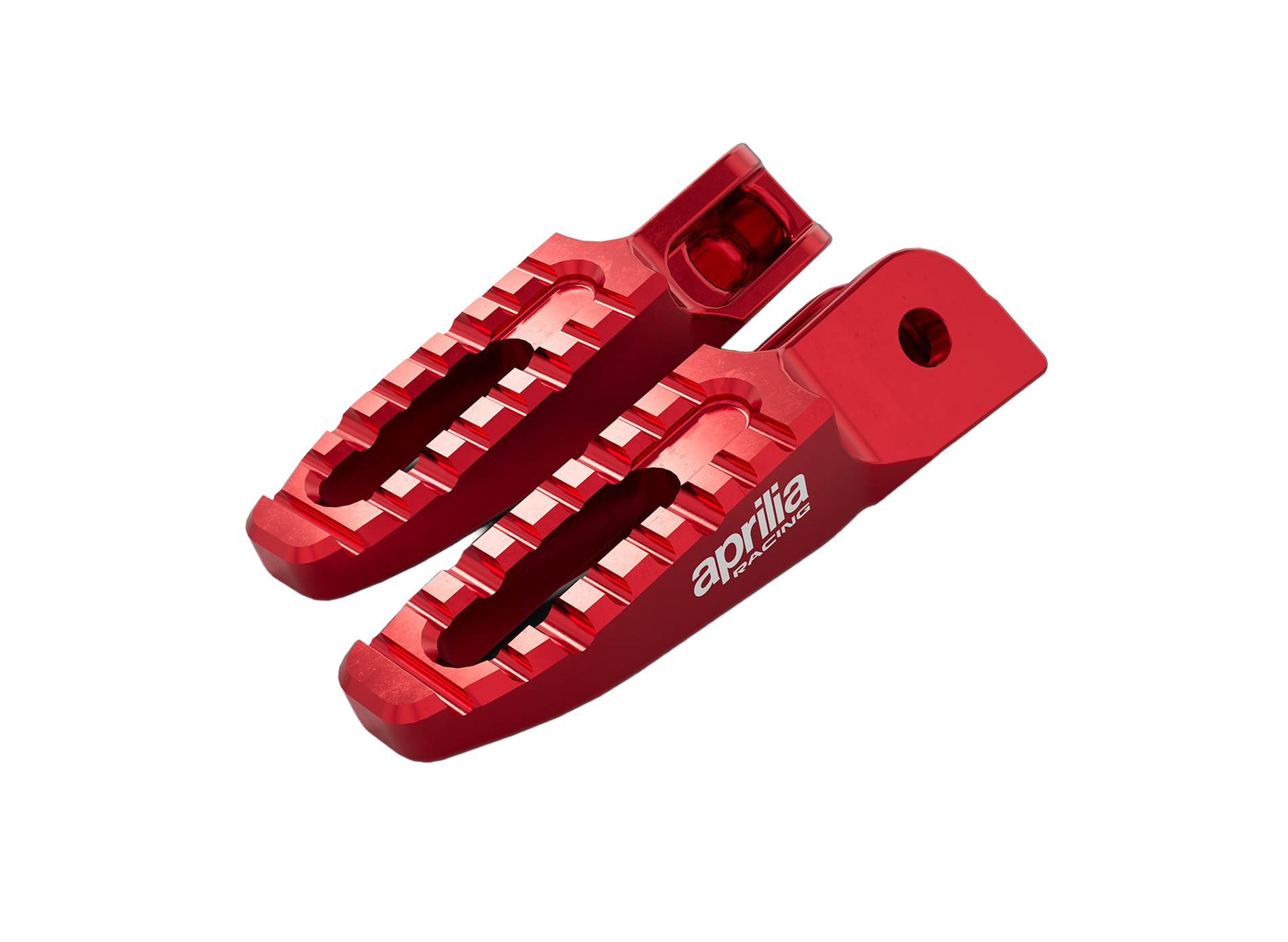Estriberas de aluminio rojo para Aprilia 457 (24-) / Tuono 457 (25-)