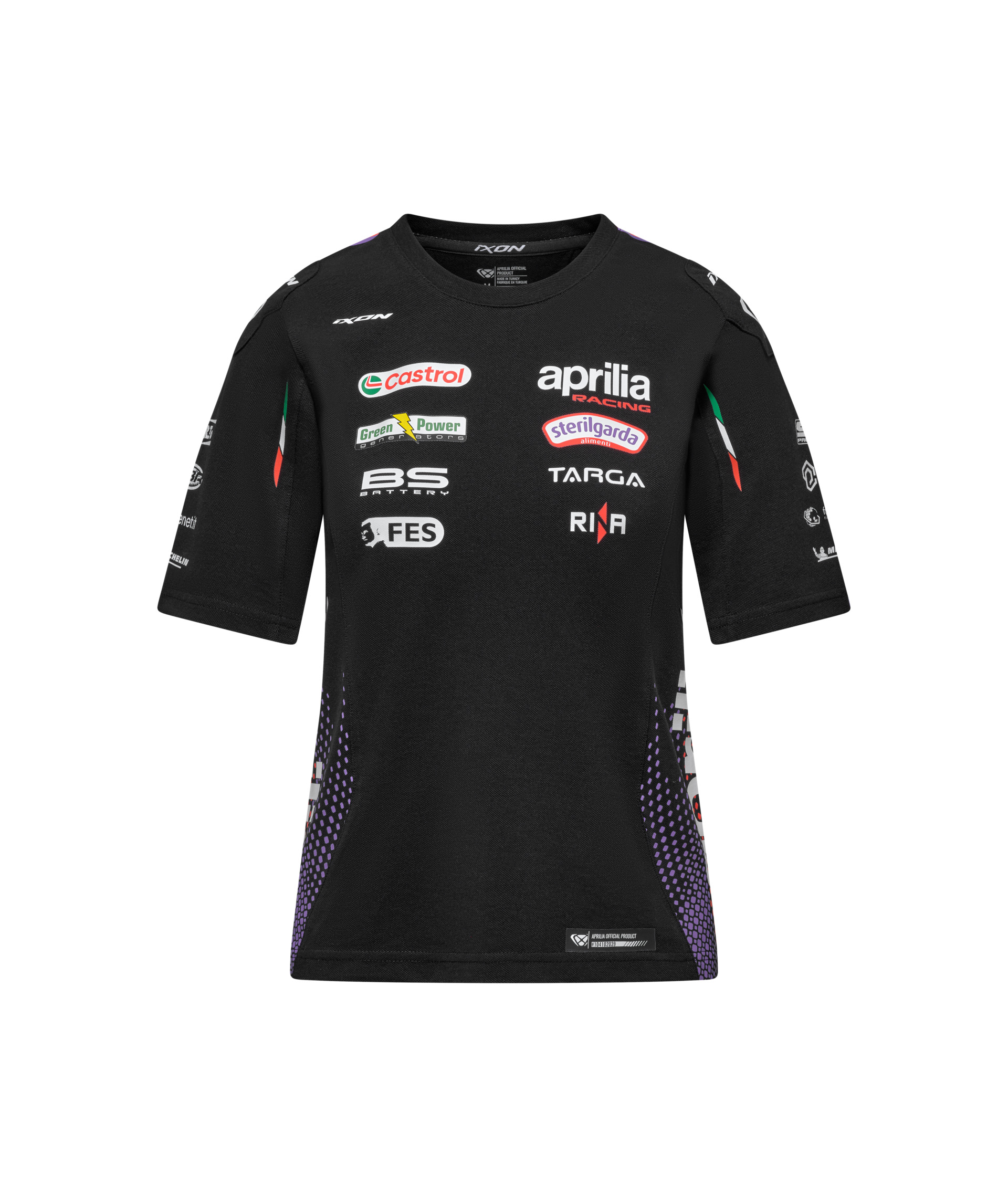 Camiseta Aprilia Racing Team Replica 2026 para mujer, negra