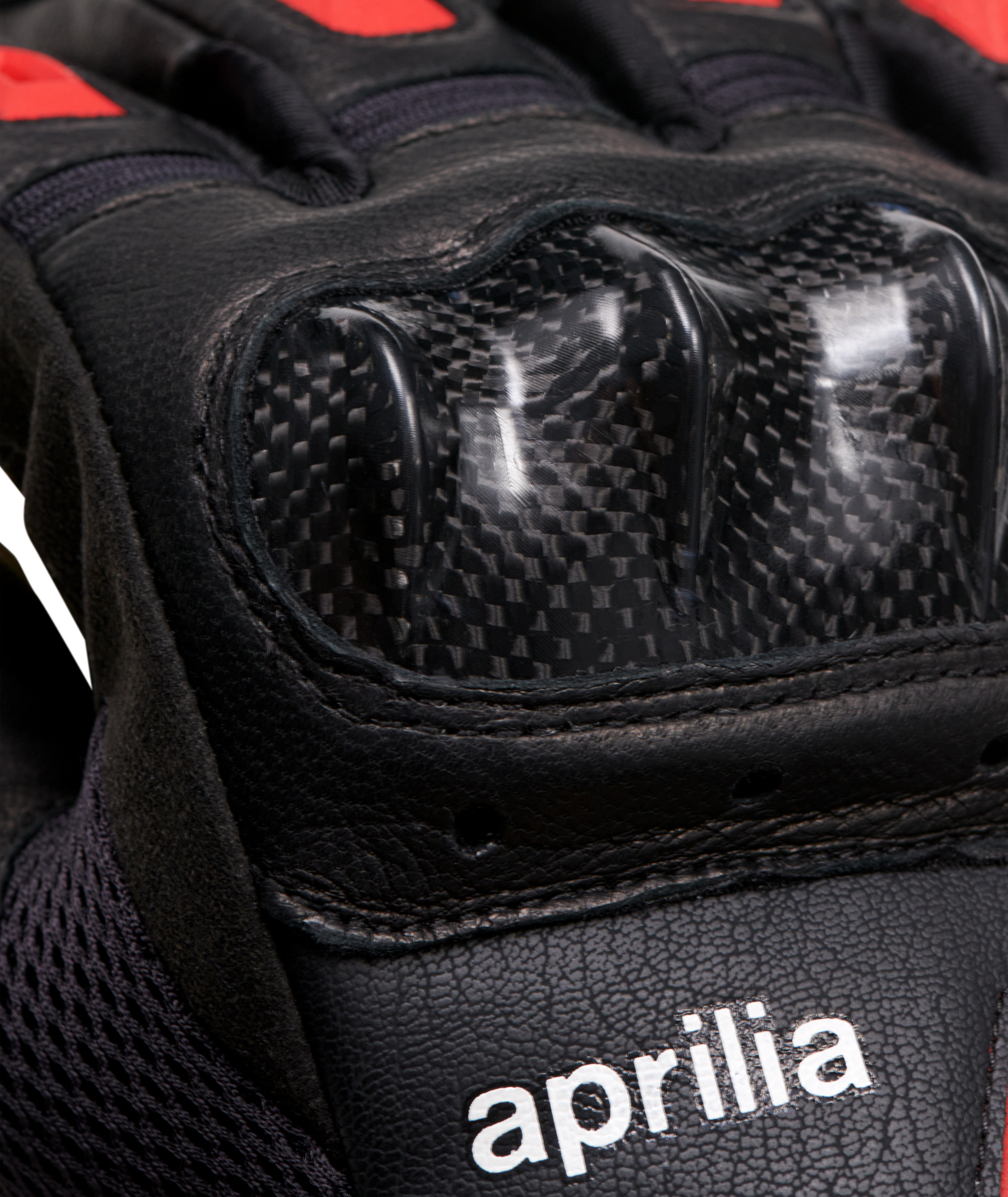 Guantes Aprilia hombre negro rojo