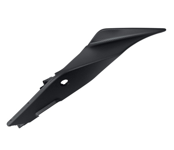 Carenado trasero izquierdo de plástico en aspecto de carbono. para Tuono 125